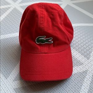 Lacoste red baseball hat